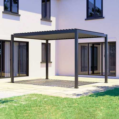 Proteus Metal Pergola in Graphite Grey - Free Standing