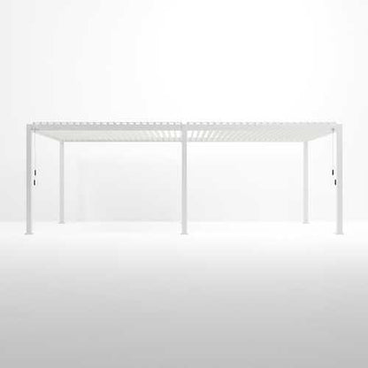 Titan Square Aluminium Pergola in Chalk White - Free Standing