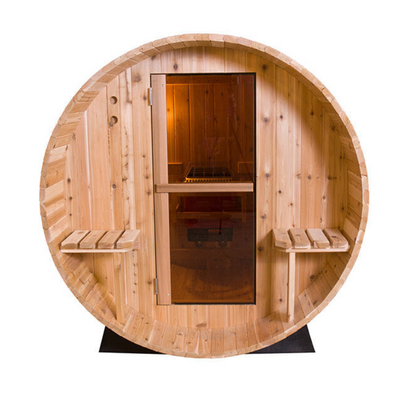 Red Cedar Barrel Sauna Canopy  5-6 Persons 7+1ft