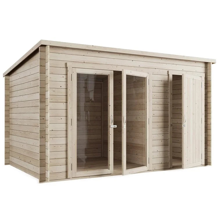 The Darton Pent Log Cabin Summerhouse with Side Store