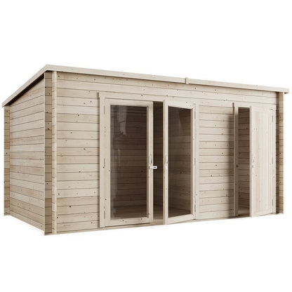 The Darton Pent Log Cabin Summerhouse with Side Store