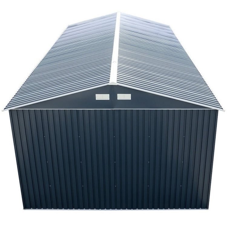 Sapphire 12x26ft Olympian Fronted Apex Metal Garage