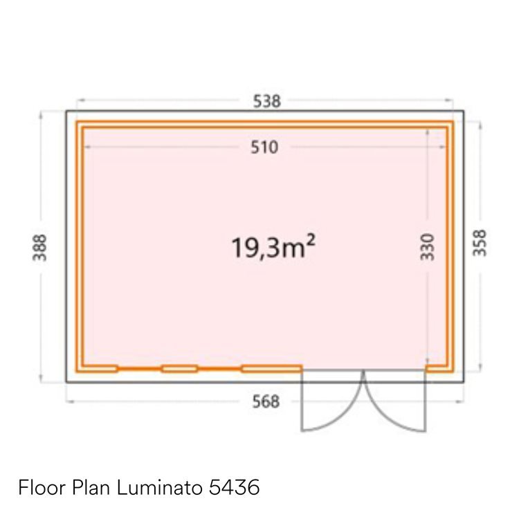 Telluria Luminato Premier Steel Garden Room 5.4m x 3.6m