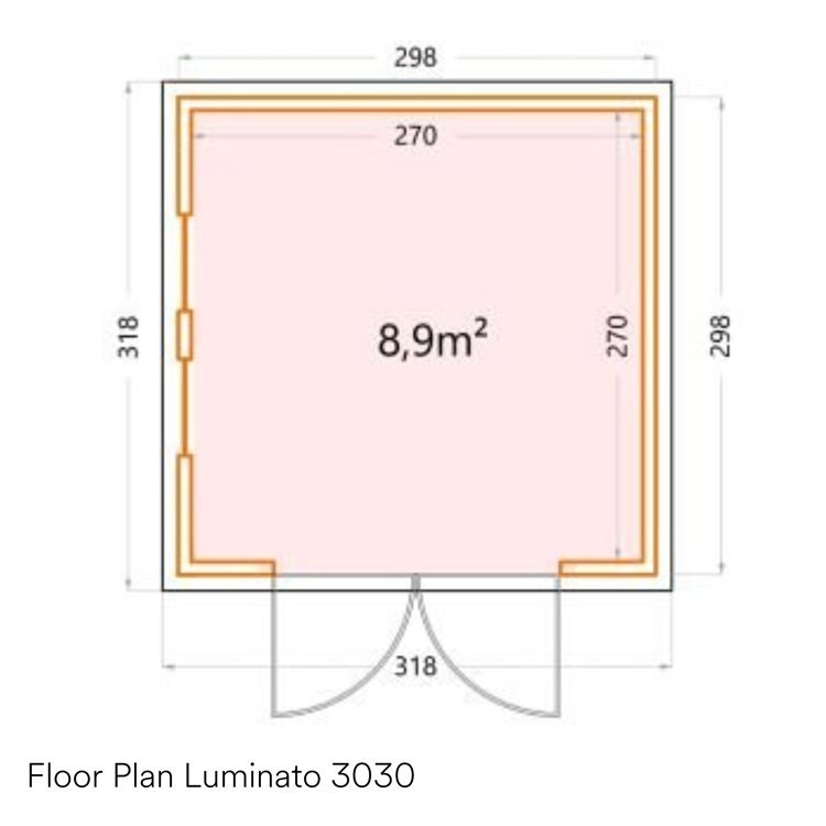 Telluria Luminato Steel Garden Room 3m x 3m