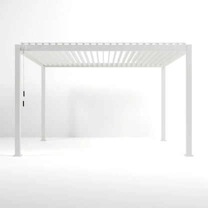 Titan Square Aluminium Pergola in Chalk White - Free Standing