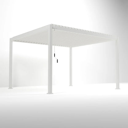 Titan Square Aluminium Pergola in Chalk White - Free Standing