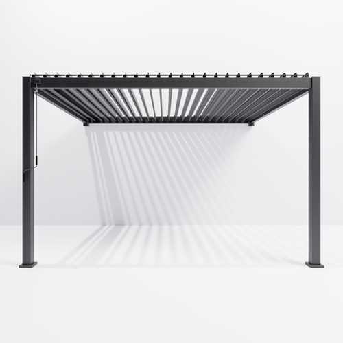 Titan Aluminium Wall Mounted Pergola in Graphite Grey