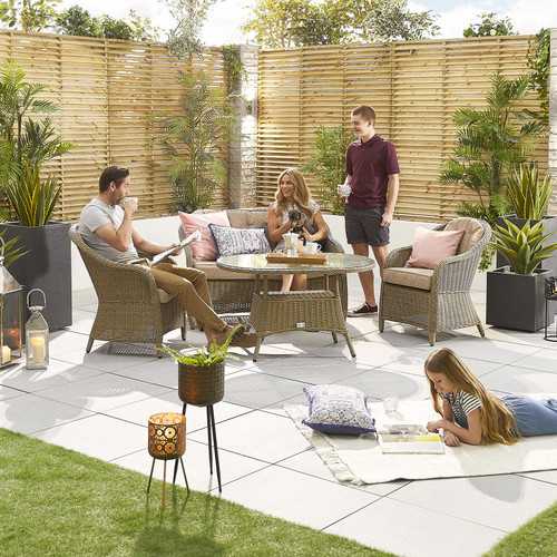 Isabella Rattan 2 Seater Sofa & Lounging Set