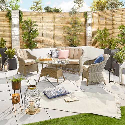 Isabella Rattan 2 Seater Sofa & Lounging Set