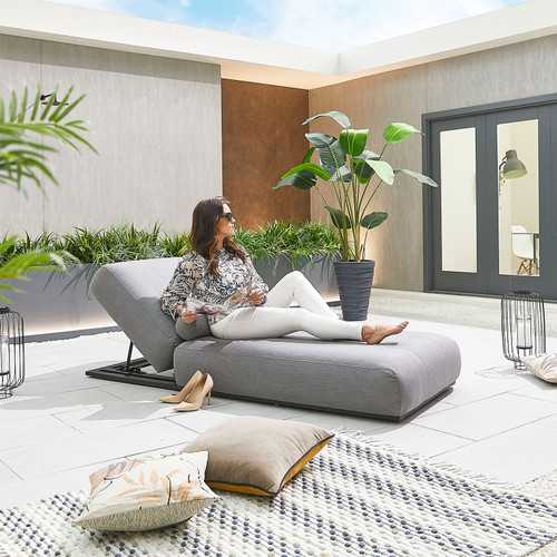 Serenity All Weather Fabric Aluminium Sun Lounger