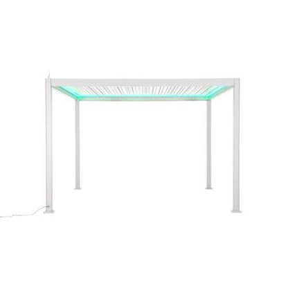 Titan Plus LED Aluminium Pergola in Chalk White - Free Standing