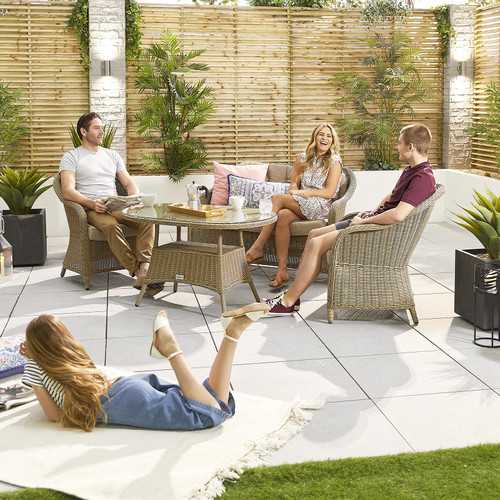 Isabella Rattan 2 Seater Sofa & Lounging Set