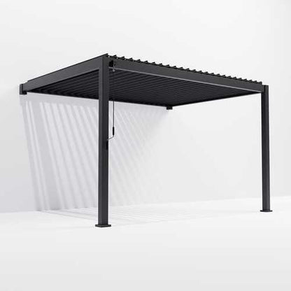 Titan Aluminium Wall Mounted Pergola in Graphite Grey