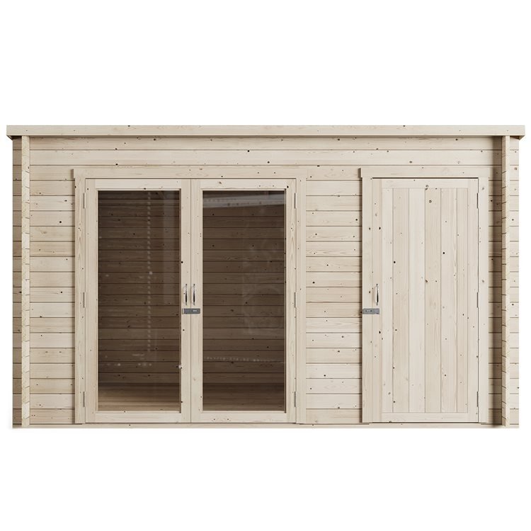 The Darton Pent Log Cabin Summerhouse with Side Store