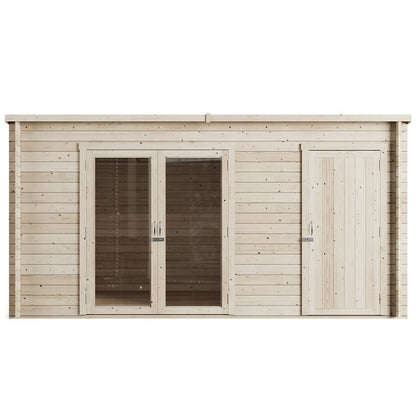 The Darton Pent Log Cabin Summerhouse with Side Store